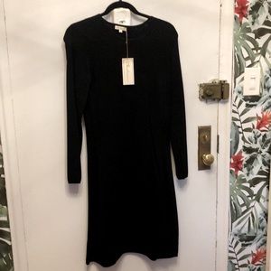 Shoshanna NWT Black Fit n Flare Ribbed Dress M